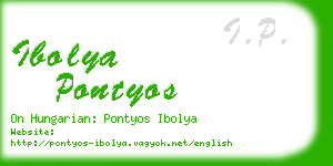 ibolya pontyos business card